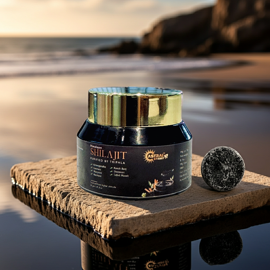 Astral Street Himalayan Shilajit Resin | Purified with Triphala | 7 Herbal Blend | 30g Ayurvedic Supplement