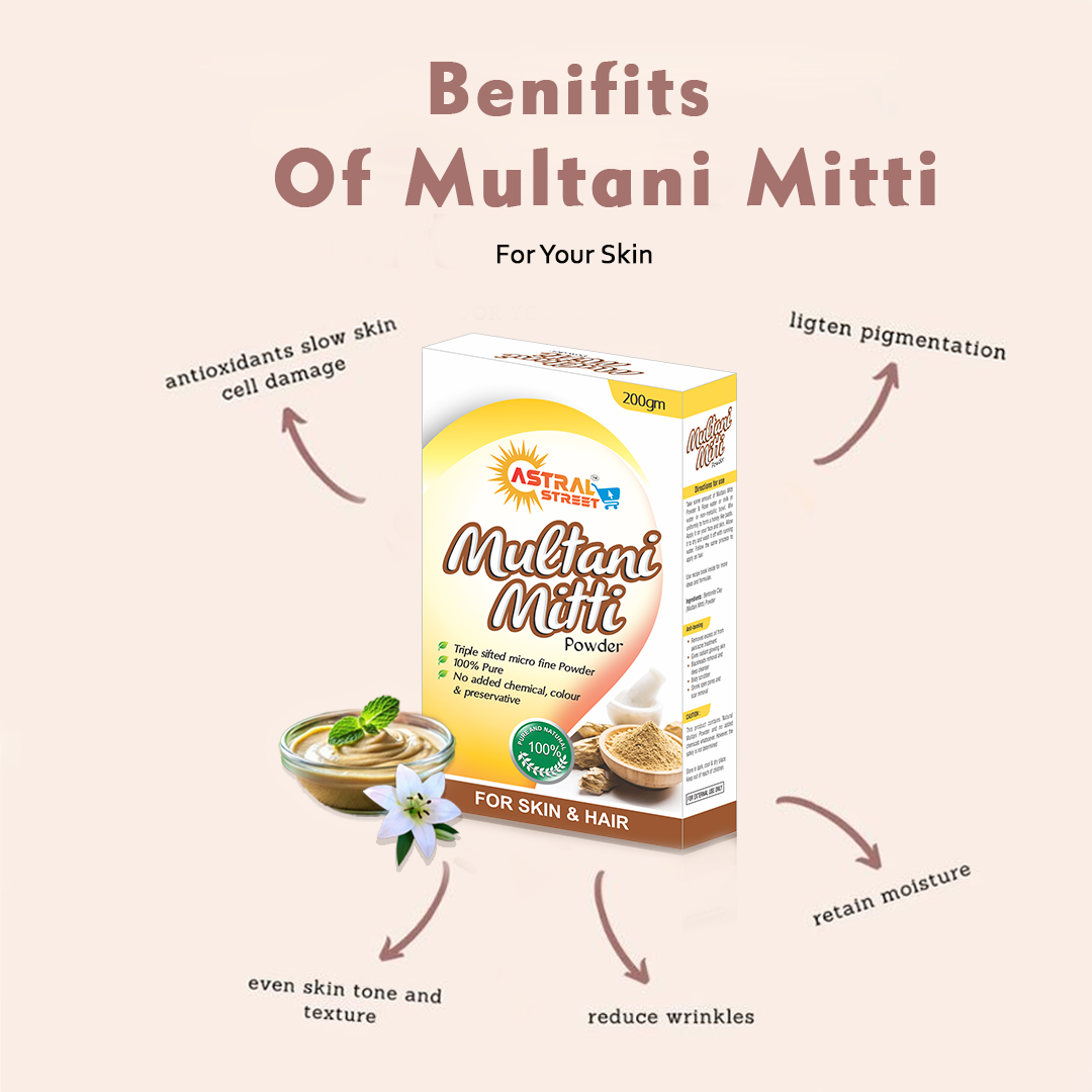 Multani Mitti & Rose Water Combo – Natural Skincare Duo for Glowing Skin, Oil Control & Pore Tightening – 200g + 100ml