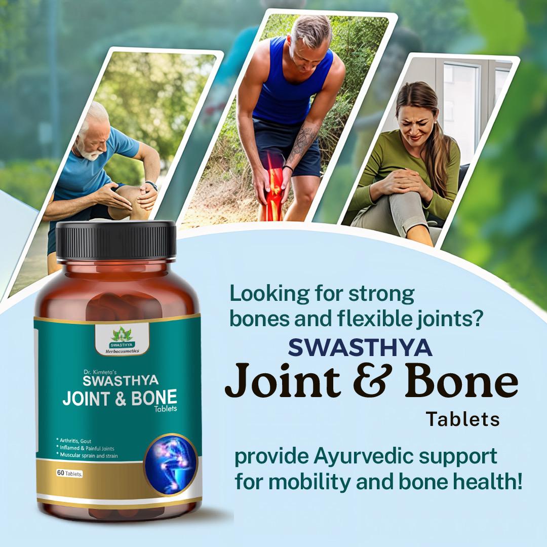 Swasthya Joint & Bone Tablets | Ayurvedic Herbal Supplement | 60 Tablets