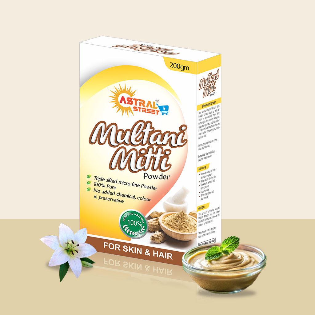 Multani Mitti & Rose Water Combo – Natural Skincare Duo for Glowing Skin, Oil Control & Pore Tightening – 200g + 100ml