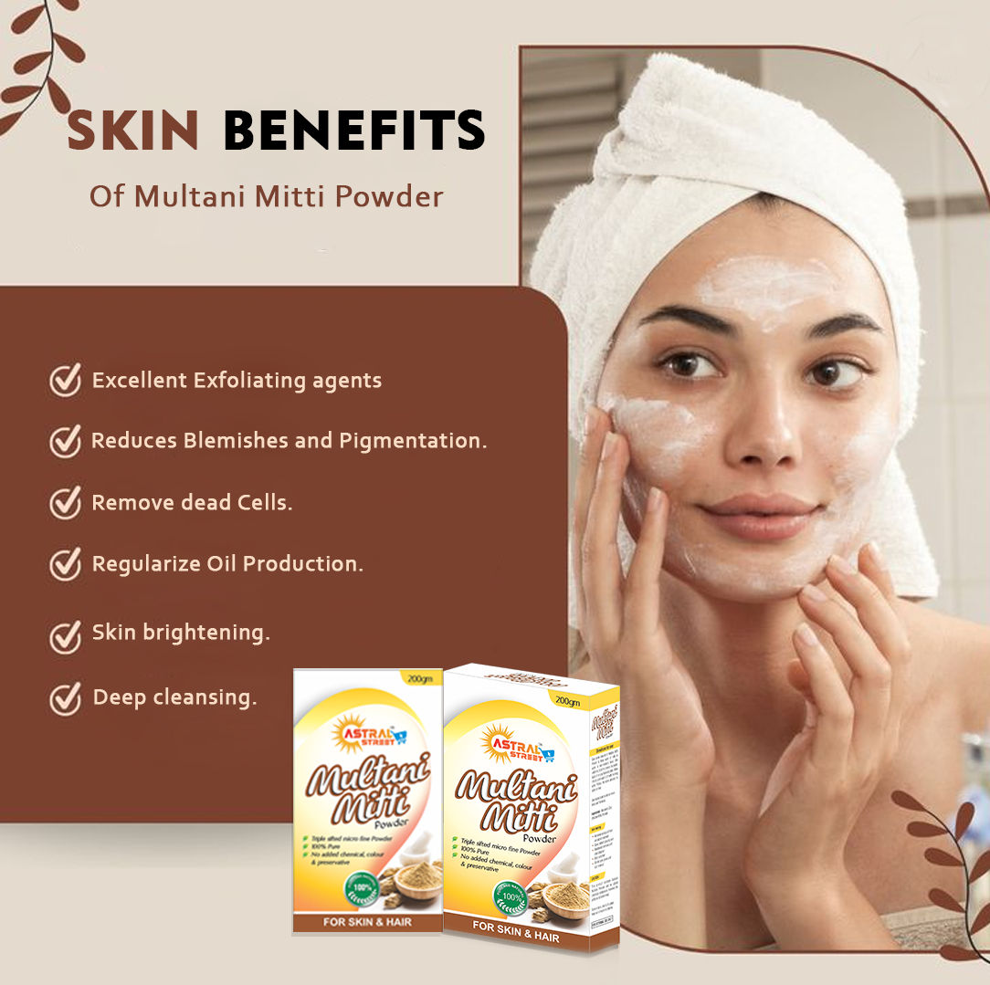 Multani Mitti & Rose Water Combo – Natural Skincare Duo for Glowing Skin, Oil Control & Pore Tightening – 200g + 100ml